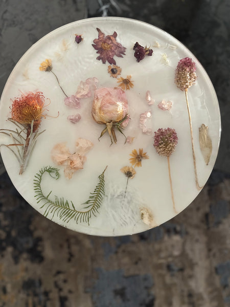 FLORAL RESIN TABLE